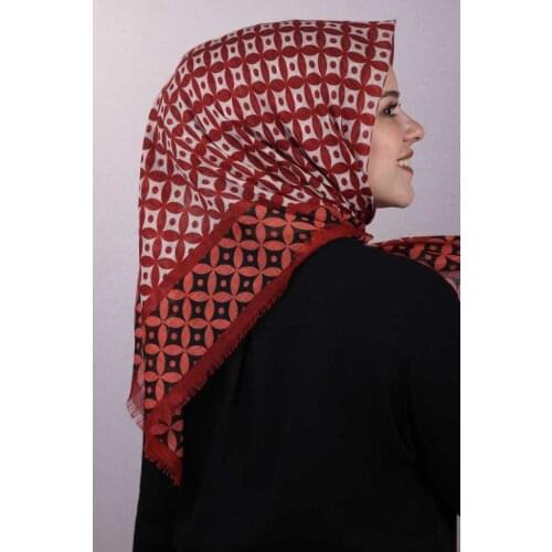 ERBİL PATTERNED LINEN FLAMLI SCARF-DESEN-07-RENK-03