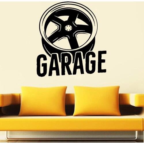 Garage Wall Decal Vinyl Wall Decals Wheel Car Vehicle Service Large Wall Stickers Wall Decals Quotes Livingroom Home Decor 3107