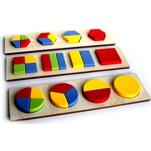 Geometric Figures Wooden Puzzle Toy for Early Education Montesorri Learning Kit Toddler Color and Shape Cognition Enhancer Kit for