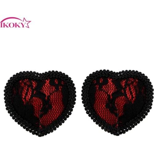 IKOKY Breast Petals Nipple Covers Backless Bra Pad Sex Toys For Women 1 Pair Tassels Heart Shape Chest Stickers