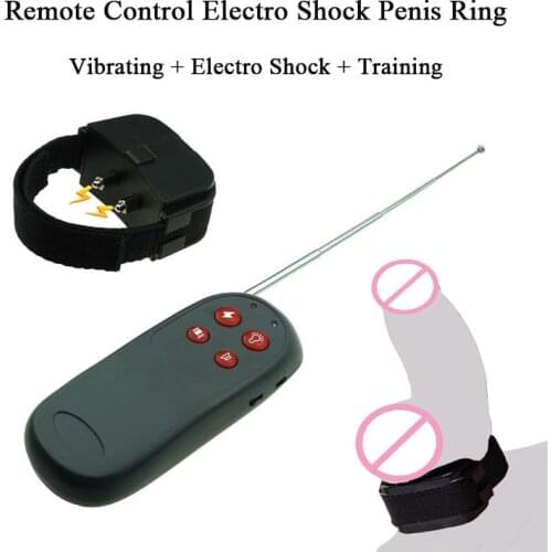 E-stim Remote Control Cock Rings, Electro Shock Vibrating Penis Ring Chastity Belt Male Scrotum Shocker Electro Sex Toys For Men