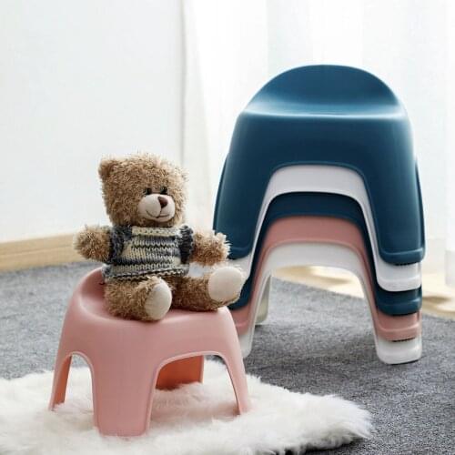 Creative Plastic Stools Living Room Non-slip Bath Bench Children Step Stool for Kids Changing Shoes Stool Kids Furniture
