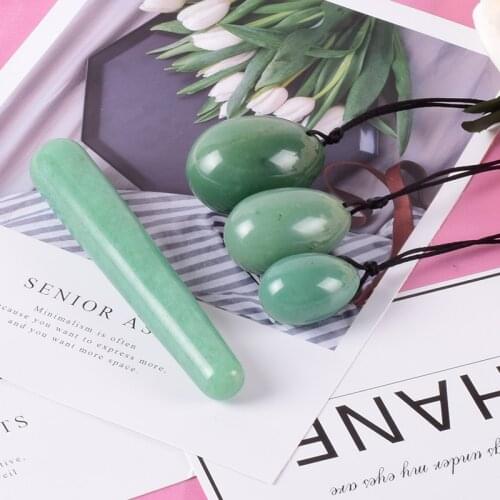 Massage Yoni Egg Natural Jade Ball Set Drill Crystal Wand Mineral Stone Kegel Exercise Tool Pelvic Floor Muscle Vagina For Woman