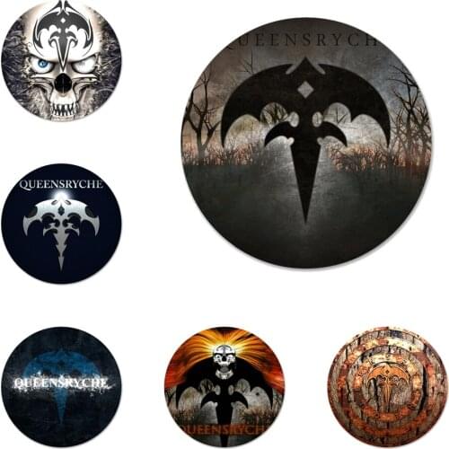 58mm Metal Queensryche Rock Band Washington Icons Pins Badge Decoration Brooches Metal Badges For Clothes Backpack Decoration