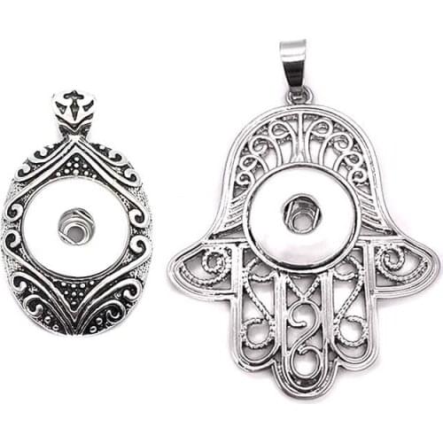Fashion eye 146 exaggeration Rhinestones 18mm Snap Button Pendants Necklace Interchangeable Charm Jewelry For Women Gift