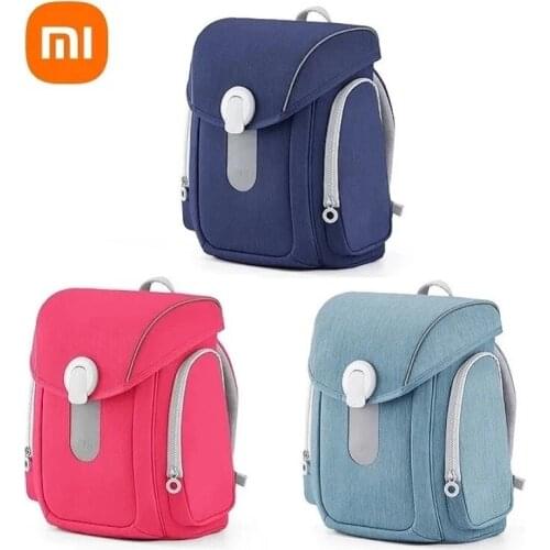 New Xiaomi 90FUN Upgrade Children Lighten Backpack 6-12 years old Boys Girls Big Capacity Luminous Strips Waterproof School Bag
