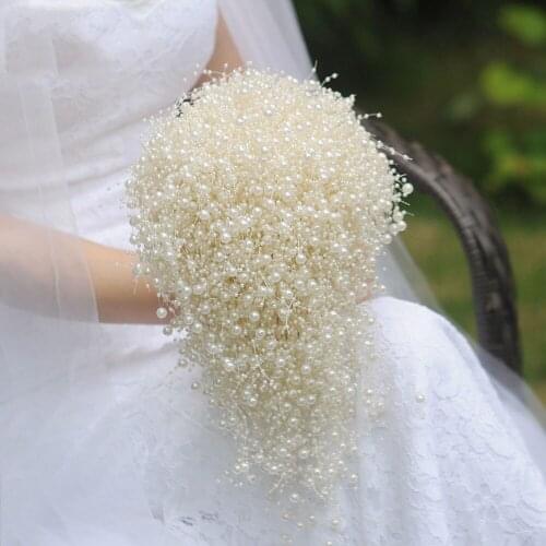 Wedding Supplies Bridal Bouquets Pearl Tassels Bouquet Wedding Bridesmaid Corsage Wrist Flower Event Decor