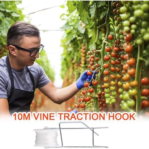 Plant Roller Hook Accessories Weather-resistant Used For Tomato Heat Resistant Garden 15M Greenhouse Twine Trellis