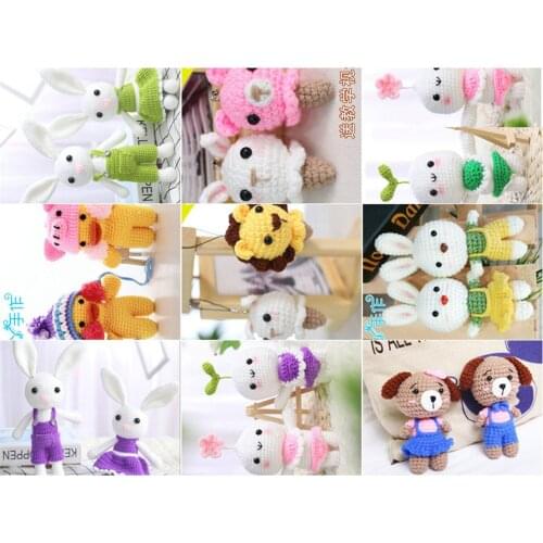 Handmade diy Knitting wool Plush Not finished toy crochet Pendants lantern with weaving tools