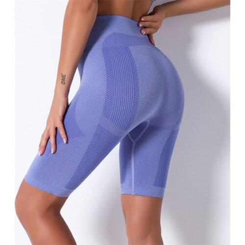 Female Seamless Shorts Yoga Short Pants Knitted Breathable Shorts Slim Skinny Short Leggings Quick Dry Athletic Shorts Gym Pants