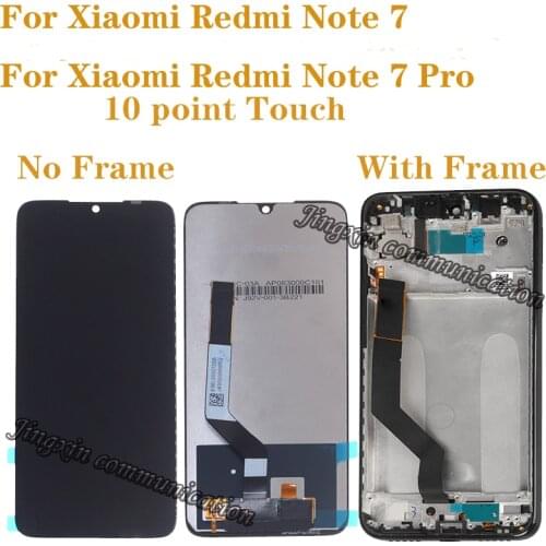 6.26" original LCD For Xiaomi Redmi Note 7 LCD display touch screen Digitizer Assembly for Redmi Note 7 Pro LCD with frame