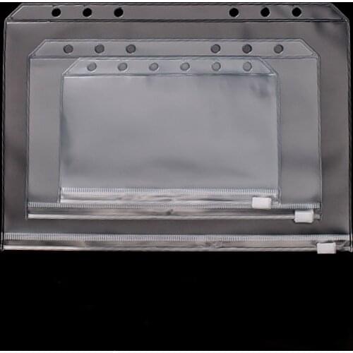 1pc A5 A6 A7 File Holder Transparent PVC Loose Leaf Pouch for Notebooks for Students