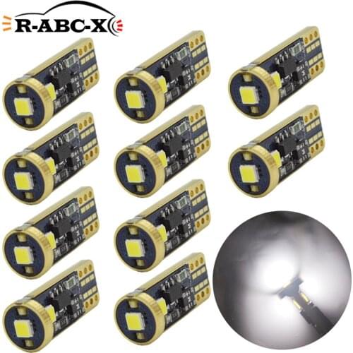 10Pcs 24-48V Trucks Bus T10 Led Car Interior Bulb Canbus Error Free T10 White 3030 3SMD LED Side marker Light lamp AC/DC