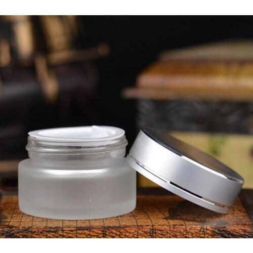 100pcs 50g Frosted Glass Jars, 50ml Frost Cream Jars, Skin Care Cream Bottles, Cosmetic Containers
