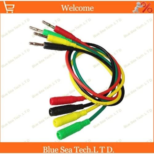 4pcs 1M female to male 4mm banana plug test line,Patch Cord,test leads,CATIII 1KV/32A,customizable 0.5/1.5/2M Free Shipping