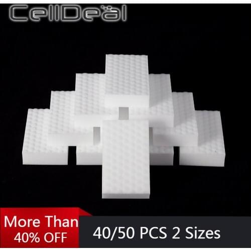 40/50PCS Melamine Sponge Compressed Magic Erasers Shoes Kitchen Bathroom Multi-function Cleaning Tools Cleanser Sponge 2 Sizes