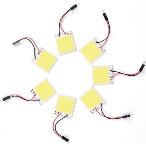 48 SMD COB LED 4W 12V Light Car Interior Panel Lights Lamp Bulb+Parts 3.5 x 4cm