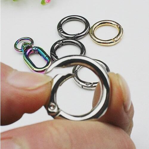5Pcs Metal Spring Gate Egg Shape/O Ring Openable Keyring Leather Bag Belt Strap Buckle Dog Chain Snap Clasp Clip Trigger Luggage