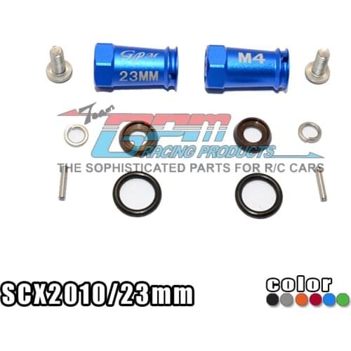 GPM ALUMINIUM WHEEL HEX ADAPTERS 23MM WIDTH (USE FOR 4MM THREAD WHEEL SHAFT & 4MM HOLE WHEEL)For AXIAL SCX10 II 90047 RC Upgrade