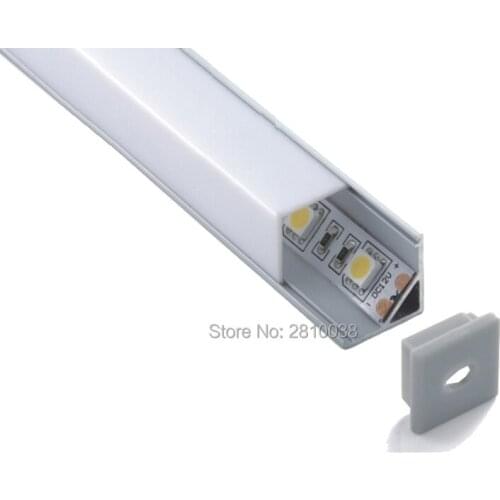 10 X 1M Sets/Lot Right angled aluminum profile for led light 90 degree corner aluminium led channel for wall corner lights