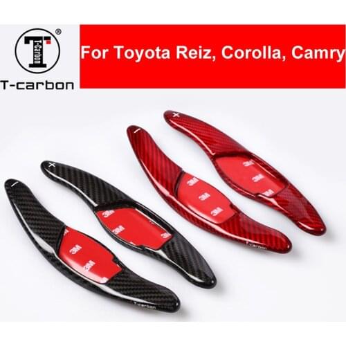 Car Styling Real Carbon Fiber Steering Wheel Shift Paddle Shifter Extension For TOYOTA Toyota Reiz Corolla Camry Interior Inner