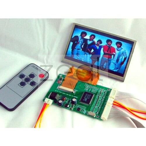 Free Shipping 4 3"TFT 480*272 Color LCD Display Module With VGA,2AV Video Driving Board,Touch Panel Screen