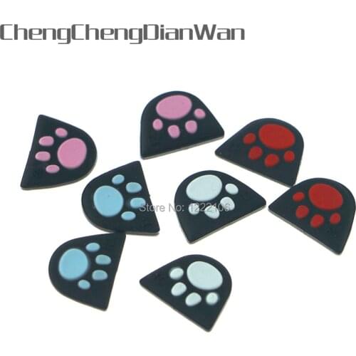 ChengChengDianWan Cat Paw Custom Design Silicone Sticker Case Cap Adhensive for PS4 Controller L2 R2 Button Cover 2sets/lot