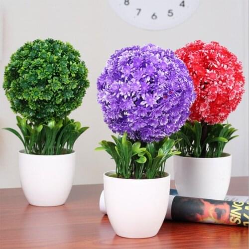 Artificial Plants Bonsai Small Tree Pot Plants Fake Flowers Potted Ornaments For Home Decoration Hotel Garden Decor