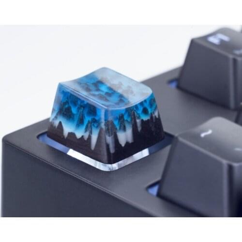 1pc Creativity Resin Keycap For Gaming Mechanical Keyboard Back light Key Cap Handmade Personalized Design Keycap
