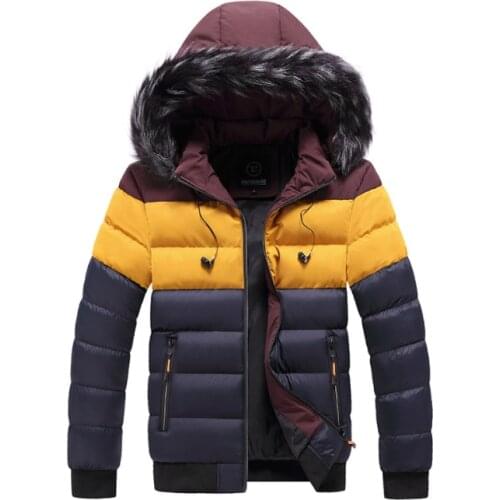 Warm Cotton Jacket Single-breasted Casual Thick Warm Hooded Jacket Mens Winter Thick Short Coat Youth