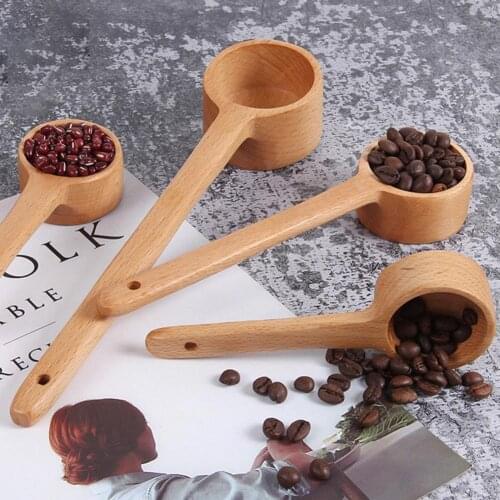 Seasoning Spoon Multifunctional Long Handle Wood Household Coffee Scoop for Kitchen