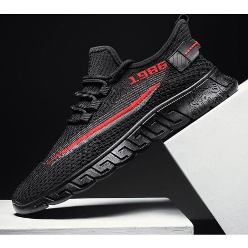 Men hombre red de on sport leisure men black knitting sneakers-for-men casual zapatos summer breathable Light sapatilhas man