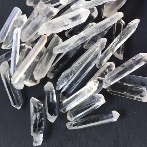 2-6cm Tibet Natural Clear Crystal White Quartz Cluster Points Pillar Column Terminated Wand Specimen Healing Reiki Mineral