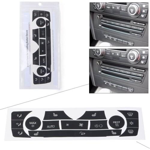 Car A/C Climate Control Buttons Decals Repair Set For BMW E90 E91 E92 330I 2006 2007 2008 2009 2010 2011