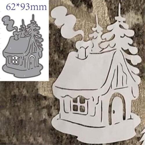 Christmas Tree House Village Metal Cutting Dies DIY Scrapbook Paper Craft Knife Mould Blade Punch Stencils Dies