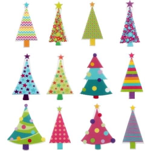 Christmas Tree Resin Flatback Planar Resin Art Album Flatback Scrapbooking Embellishments Diy Decor Scrapbooking Craft,10Yc20168