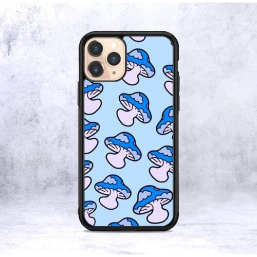 Blue Shrooms Pattern Phone Case for iPhone 12 mini 11 pro XS Max X XR 6 7 8 plus SE20 High quality TPU silicon cover