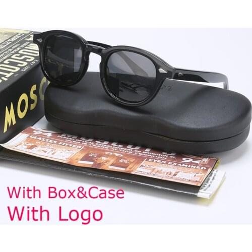 Johnny Depp Lemtosh Style Sunglasses Men Women With Box&Case Brand Designer Light Blue Vintage Sun Glasses For Male UV400 Oculos