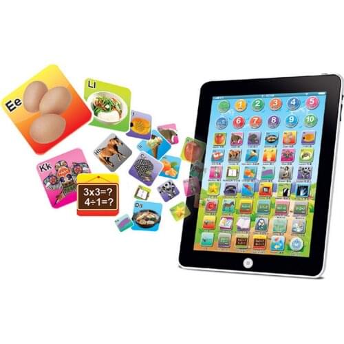 LED Toys Kids Children Tablet IPAD Educational Learning Toys Gift For Girls Boys Baby Multifunctional Early Education Machine