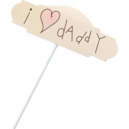 Cupcake Topper Best Dad Cake Picks Happy Fathers Day Theme Party Cake Decoration Supplies about 5.5 inches X 2.36 inches