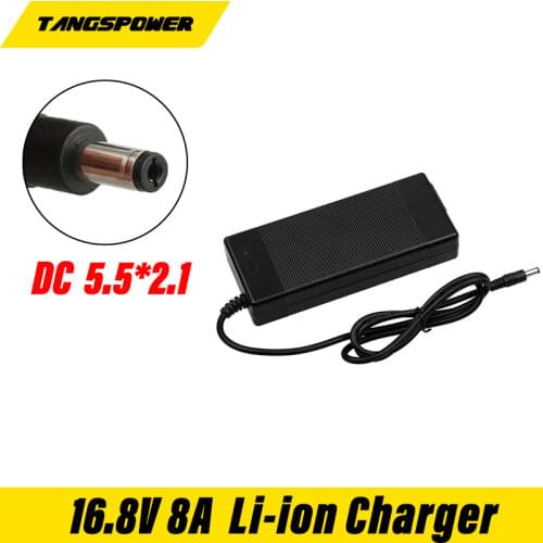 16.8V 8A polymer lithium battery charger 100-240V 5.5*2.1MM Portable ChargerElectric Bike