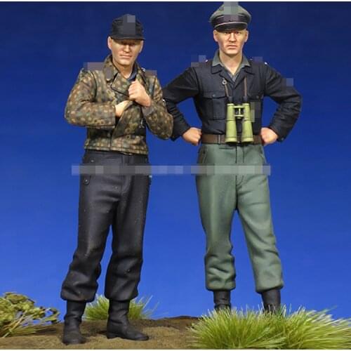 1/35 Panzer Crew Set, Resin Model Soldier GK, Military theme of World War II, Unassembled and unpainted kit