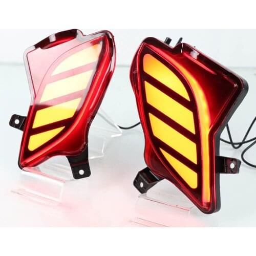 1Pair LED Reflector Rear Bumper Light Fog Lamp Brake Light Turn Signal Light Fog Lamp For Toyota Highlander 2020 2021