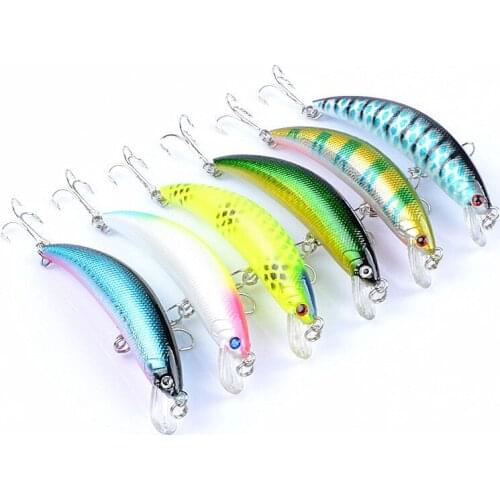 1PCS hot fishing lure minnow quality professional bait swim bait jointed bait equipped 6 color 9.5cm 9g