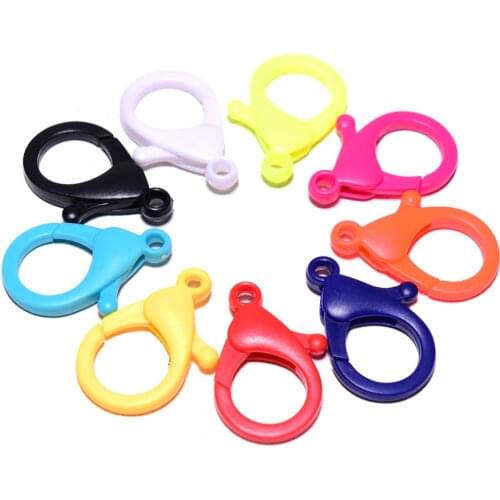 10Pcs Plastic Candy Lobster Clasp Key Chain Key Ring Lamp Shape Buckle Snap Hook For Jewelry Making Findings Wholesale 20mm