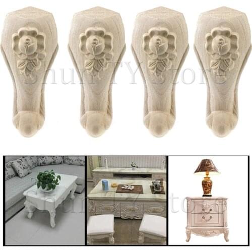 2/4PCS Solid Wood Furniture Leg Feet Replacement Support For TeaTable Cabinet TV Stands Coffee Table Sofa Couch Chair Legs Wood