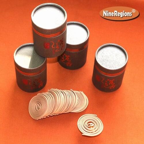 50g/box Quality Chinese HaiNan oud Coil incense 1pc copper burner gift natural aromatic perfume incienso agar freshing aromatiza