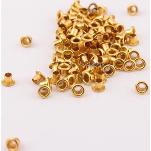 500pcs/lot 5mm gold color small Eyelets DIY craft round for bag shoes garment accessories