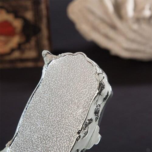 94PF Vintage Metal Jewelry Box Small Trinket Jewellery Case Flower Carved Toothpick Organizer for Rings Earrings Necklace