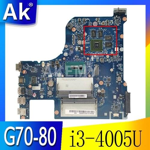 AILG1 NM-A331 FOR Lenovo Ideapad G70-80 Z70-80 Laptop Motherboard With i3-4005U CPU 2G DDR3L Motherboard tested 100% work